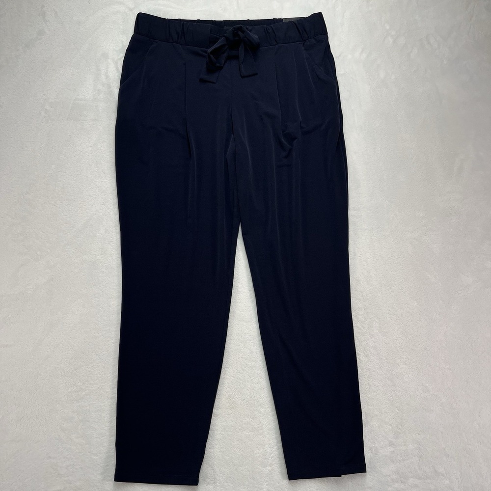 Express Ankle Mid Rise Pants Womens Medium Navy Casual Comfort NEW
